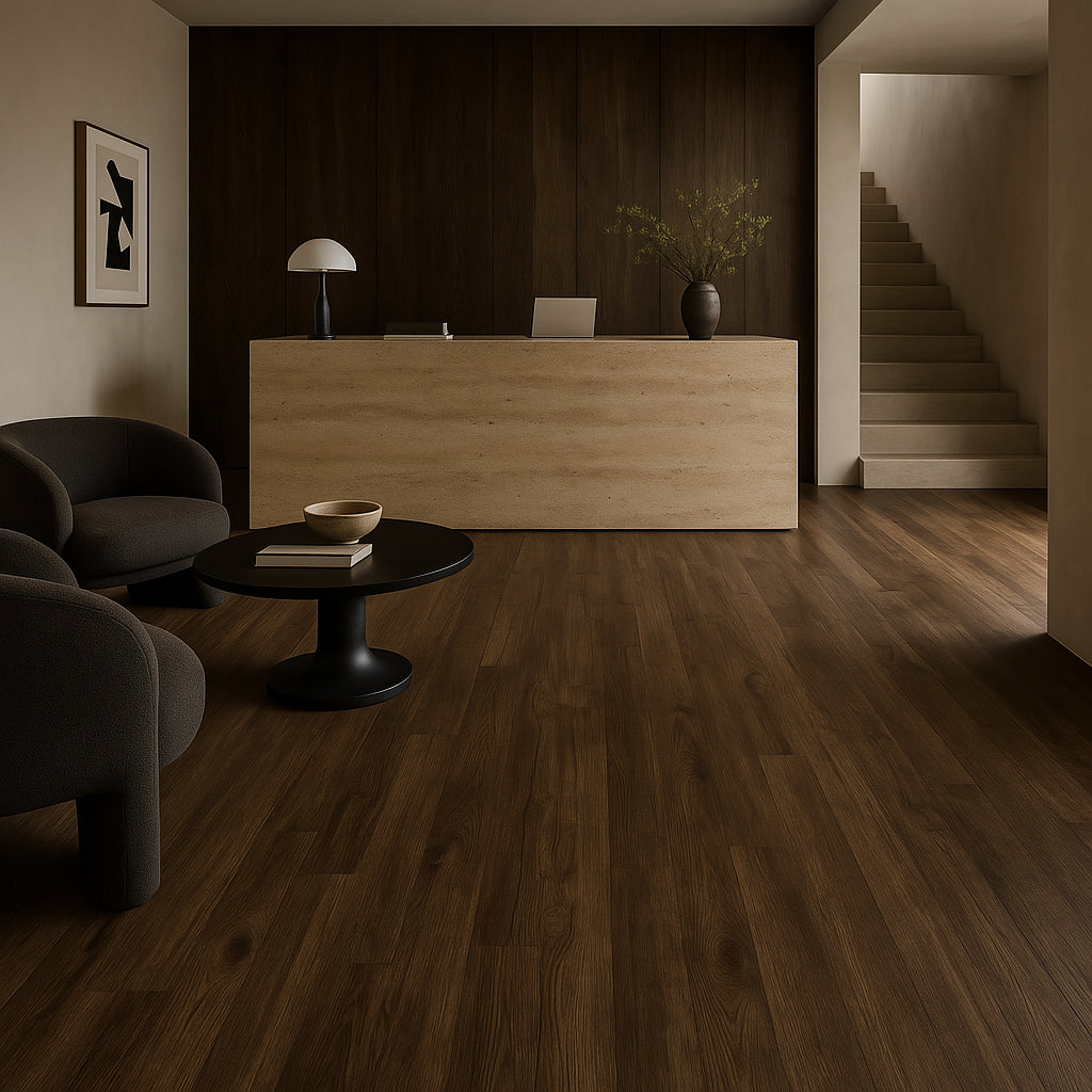 Armstrong Flooring Pro Mark Mudslide Brown Luxury Vinyl Plank Flooring - Waterproof, Glue Down, 35.95 Sq. Ft.