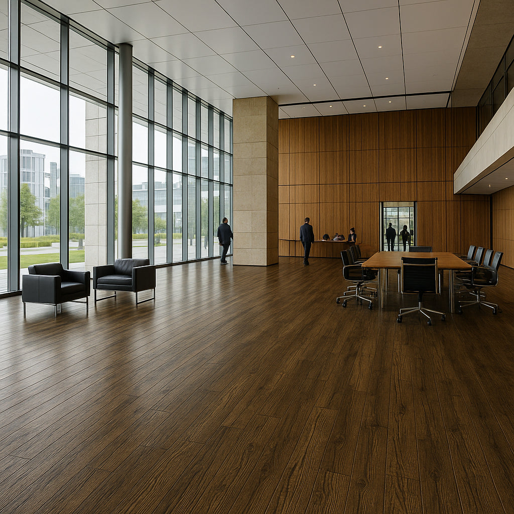 Armstrong Flooring Pro Mark Mudslide Brown Luxury Vinyl Plank Flooring - Waterproof, Glue Down, 35.95 Sq. Ft.
