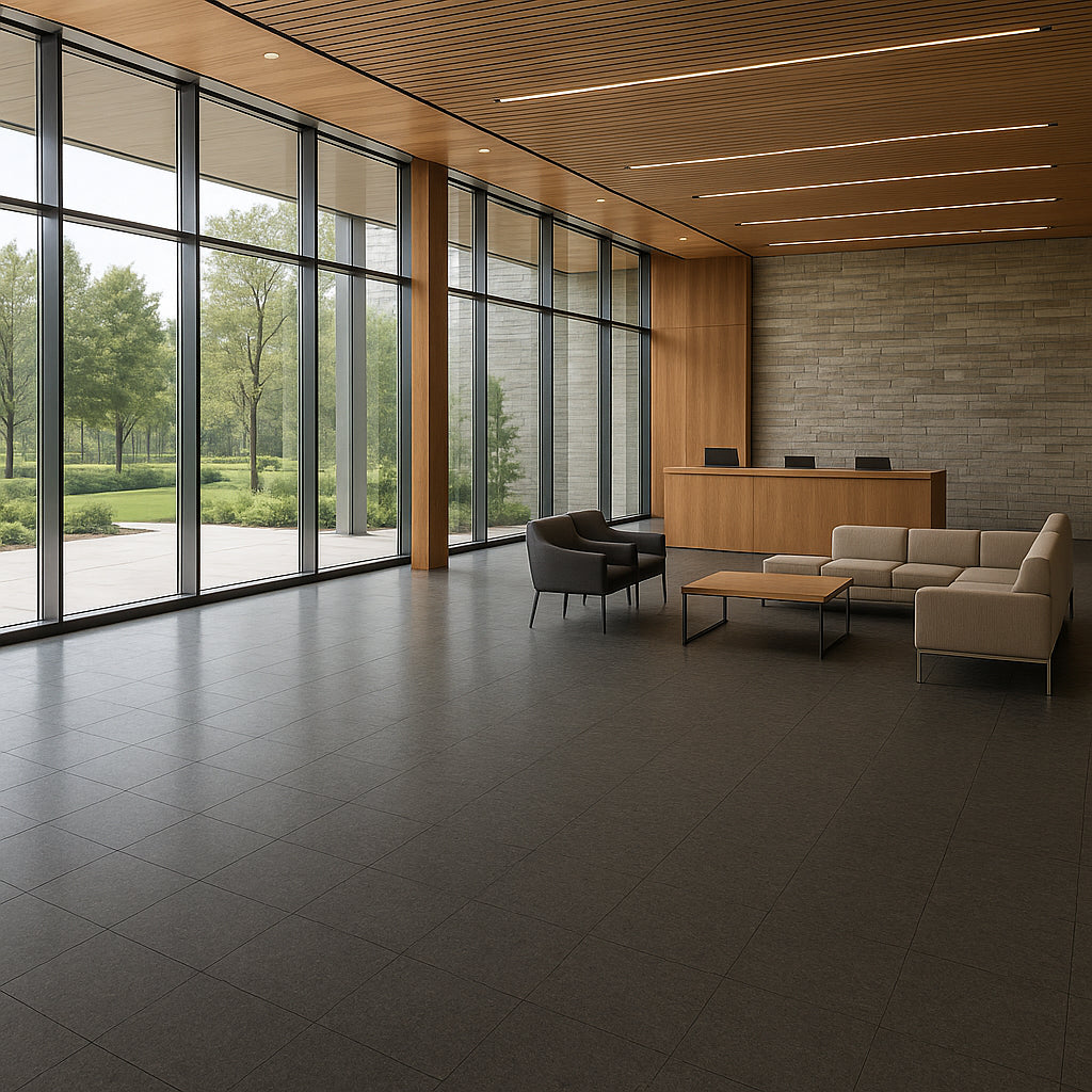 Armstrong Flooring Imperial Texture VCT Charcoal 12-in Commercial Vinyl Tile Flooring