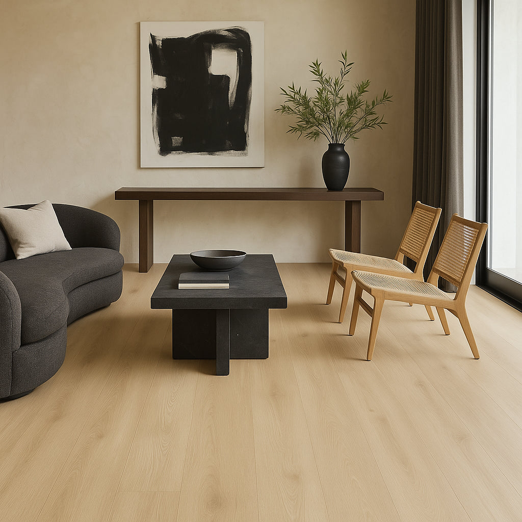 VERT HAUS Raw Linen Oak Waterproof Hybrid Resilient Flooring - 27 sq. ft./Case