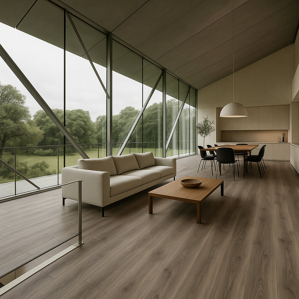 VERT HAUS Sandstorm Grey Oak Waterproof Hybrid Resilient Flooring - 27 sq. ft./Case