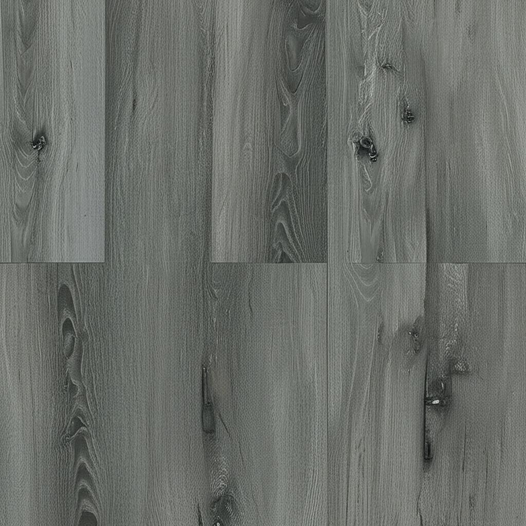 DOTFLOOR Antique Gray Waterproof Hybrid Resilient Flooring - 7.17 in. W x 48 in. L