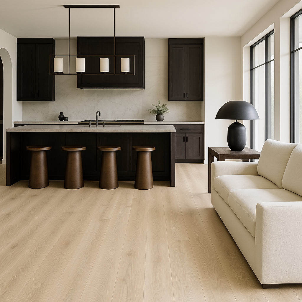 VERT HAUS Blanched Oak Waterproof Hybrid Resilient Flooring - 27 sq. ft./Case