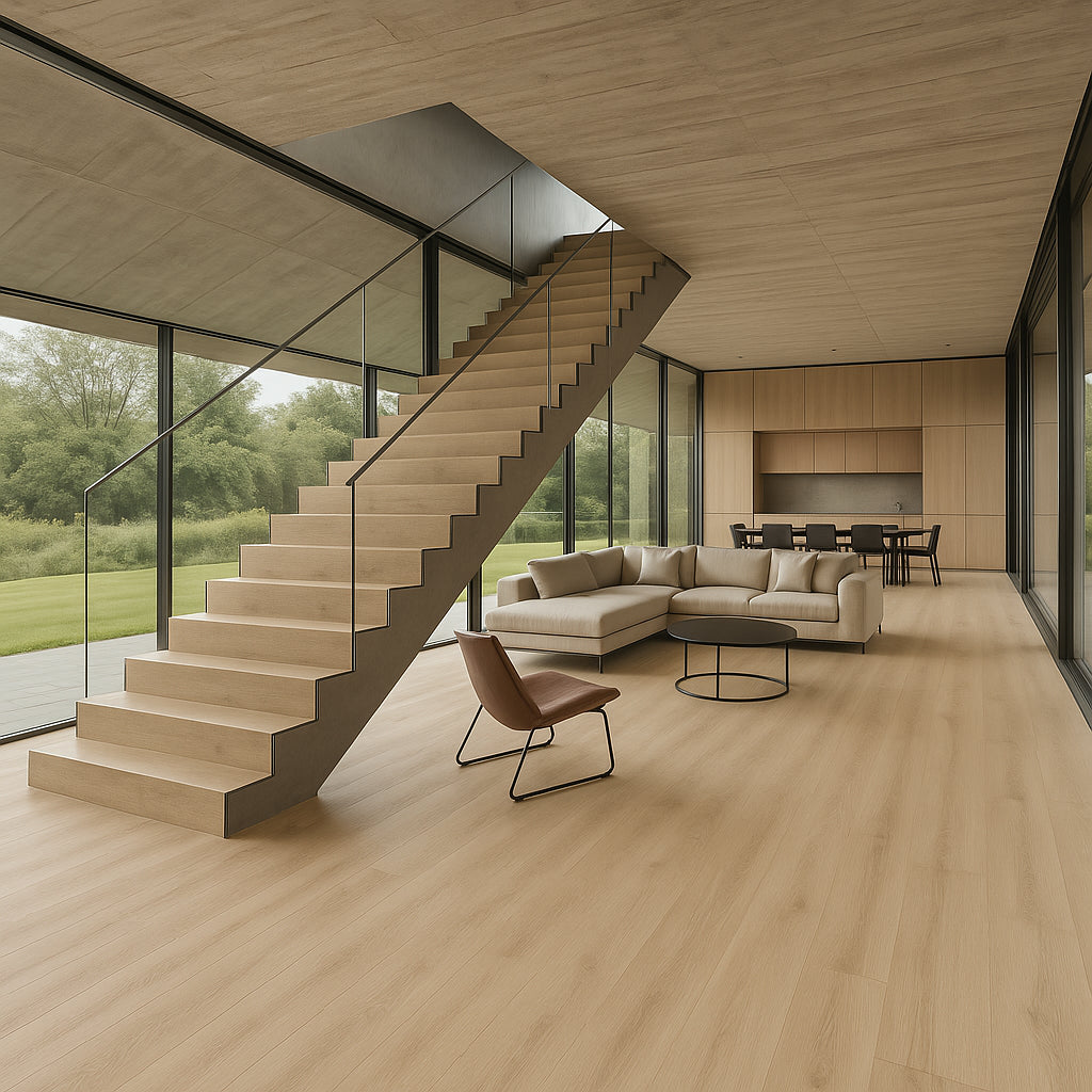 VERT HAUS Blanched Oak Waterproof Hybrid Resilient Flooring - 27 sq. ft./Case