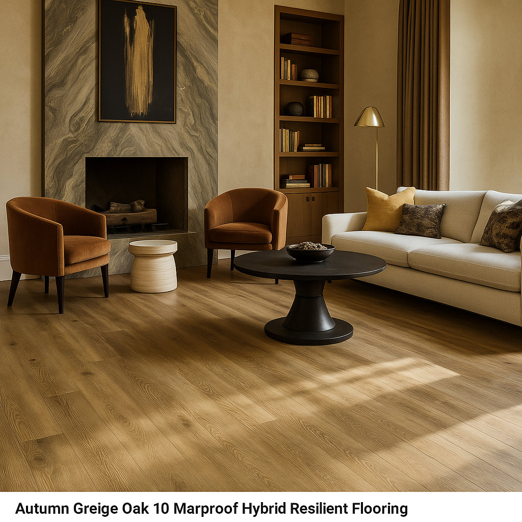 VERT HAUS Autumn Greige Oak Waterproof Hybrid Resilient Flooring - 27 sq. ft./Case