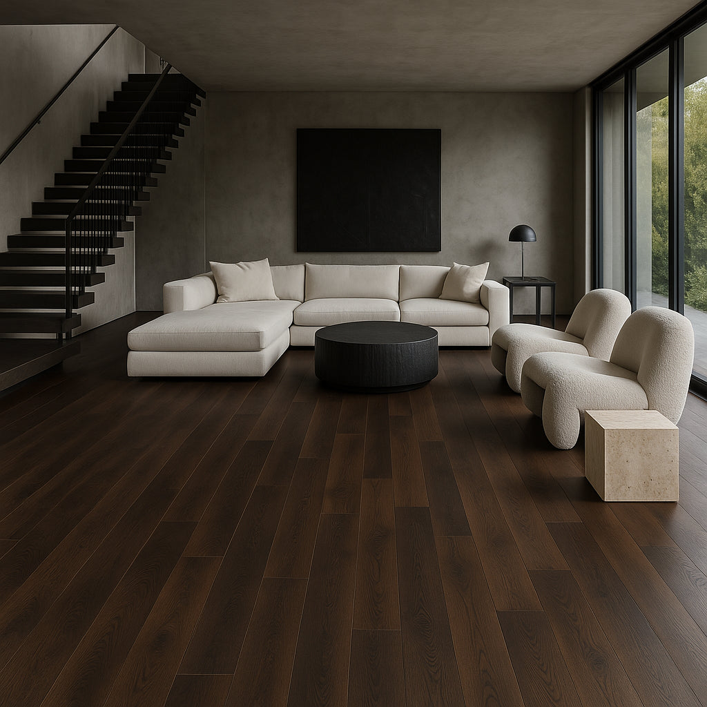 VERT HAUS Dark Roast Oak Waterproof Hybrid Resilient Flooring - 27 sq. ft./Case