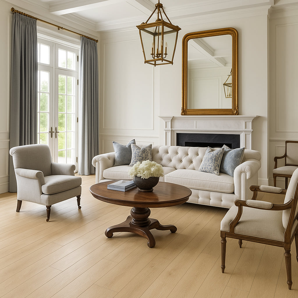 A&A Surfaces Medina Oak Waterproof Hybrid Flooring - 7.7 in x 48 in
