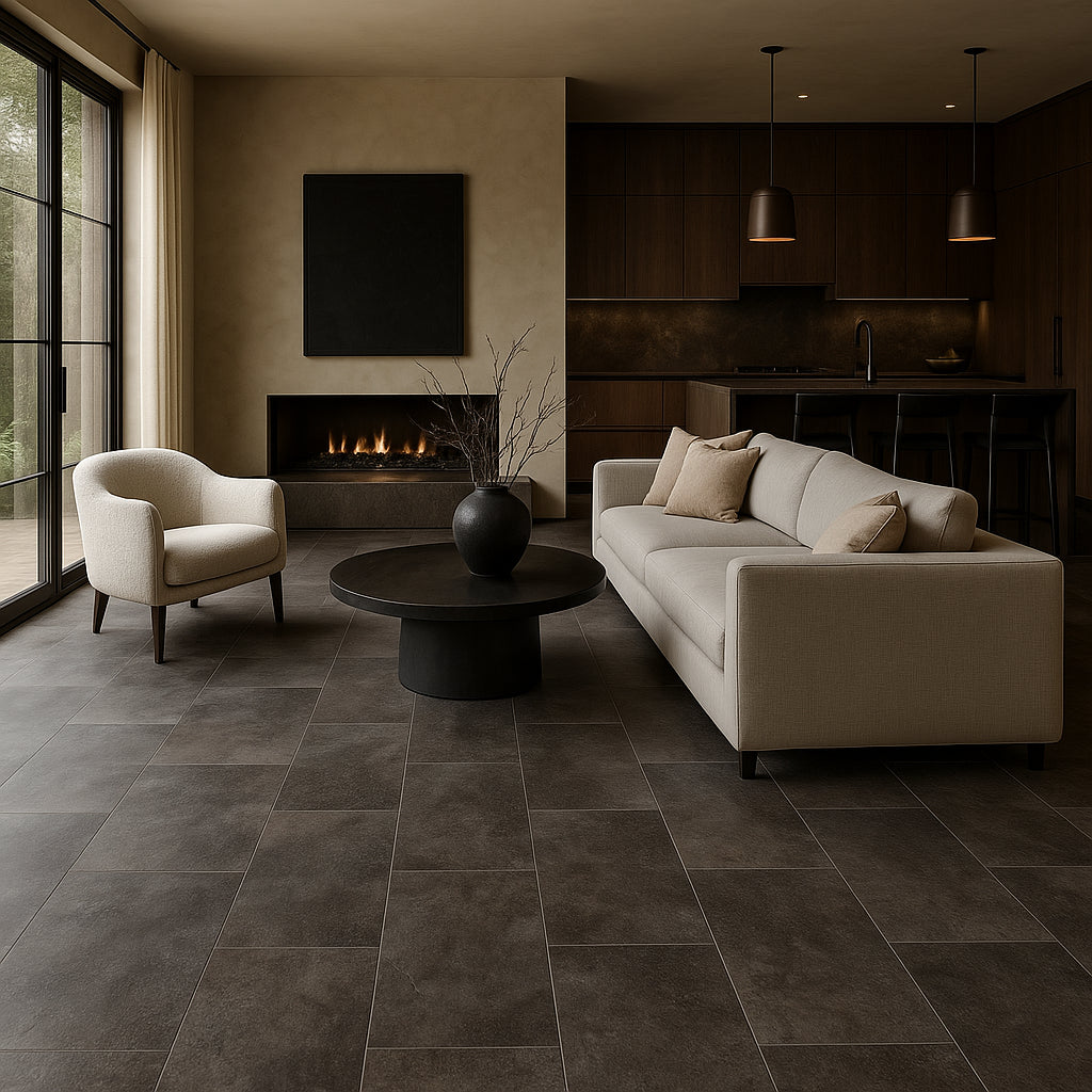 DOTFLOOR Libra Anchor Waterproof Hybrid Resilient Flooring - 12 in. x 24 in.