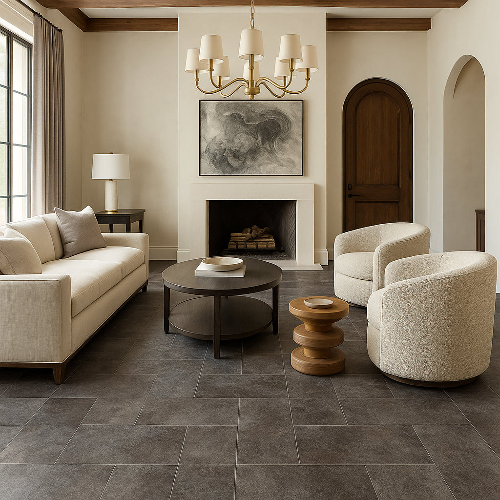DOTFLOOR Libra Anchor Waterproof Hybrid Resilient Flooring - 12 in. x 24 in.
