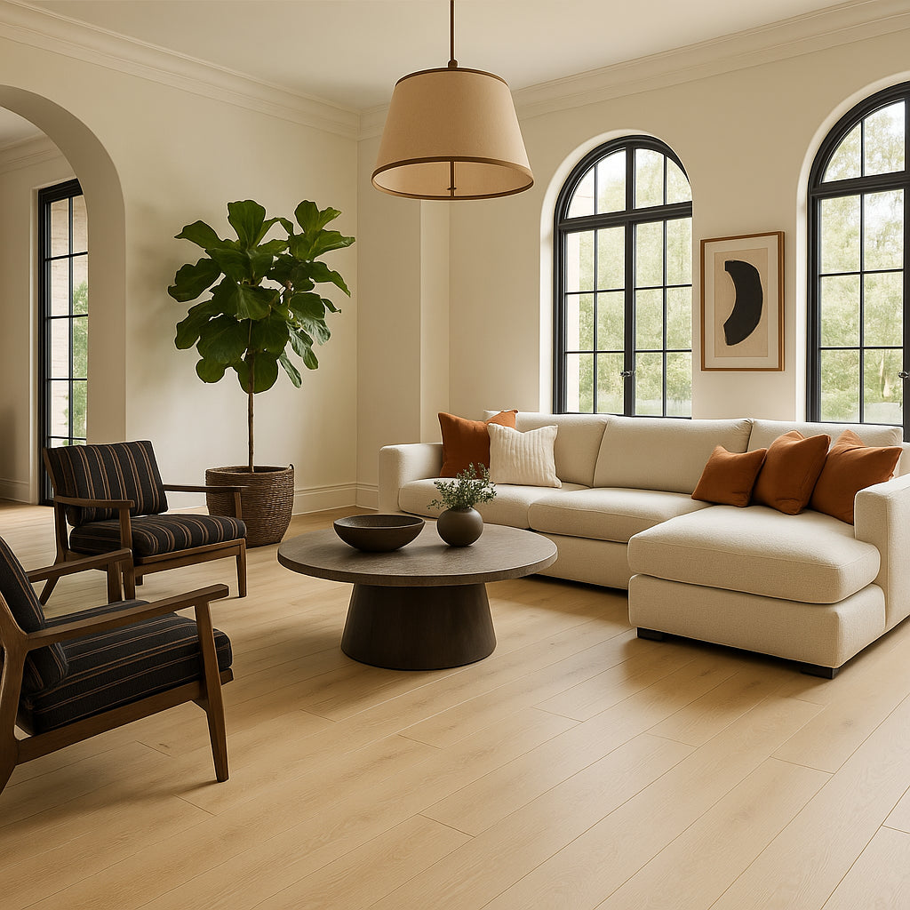 A&A Surfaces Fenwick Oak Waterproof Hybrid Flooring - 7.7 in x 48 in