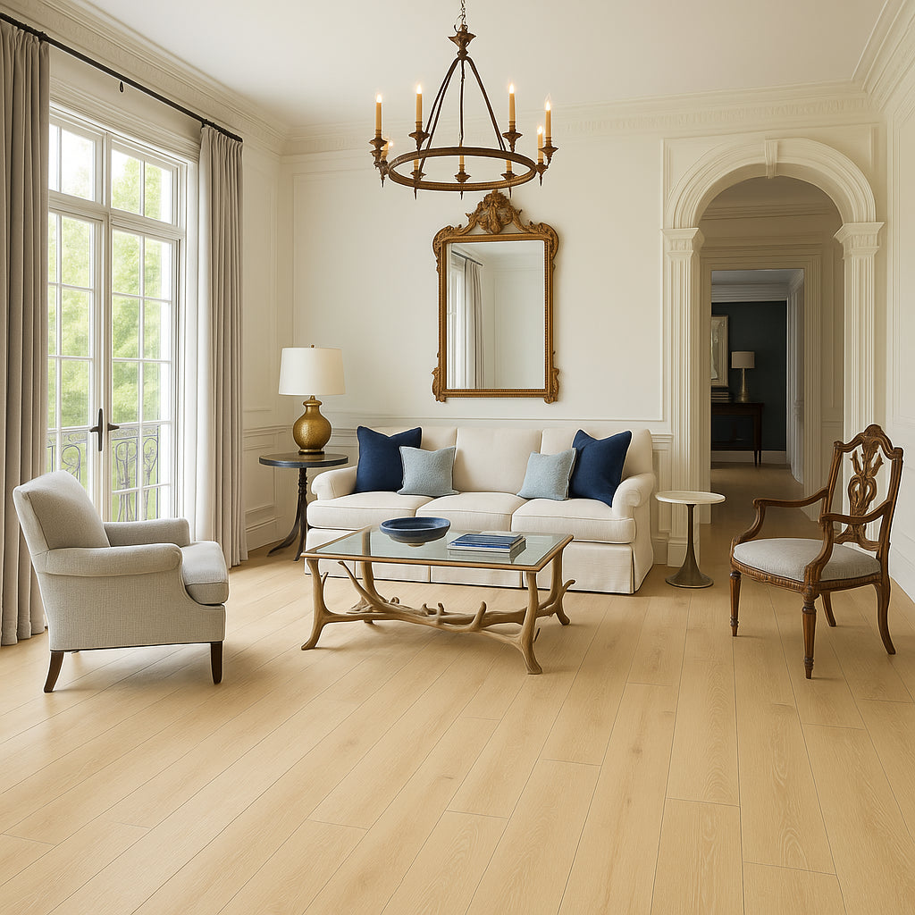 A&A Surfaces Fenwick Oak Waterproof Hybrid Flooring - 7.7 in x 48 in