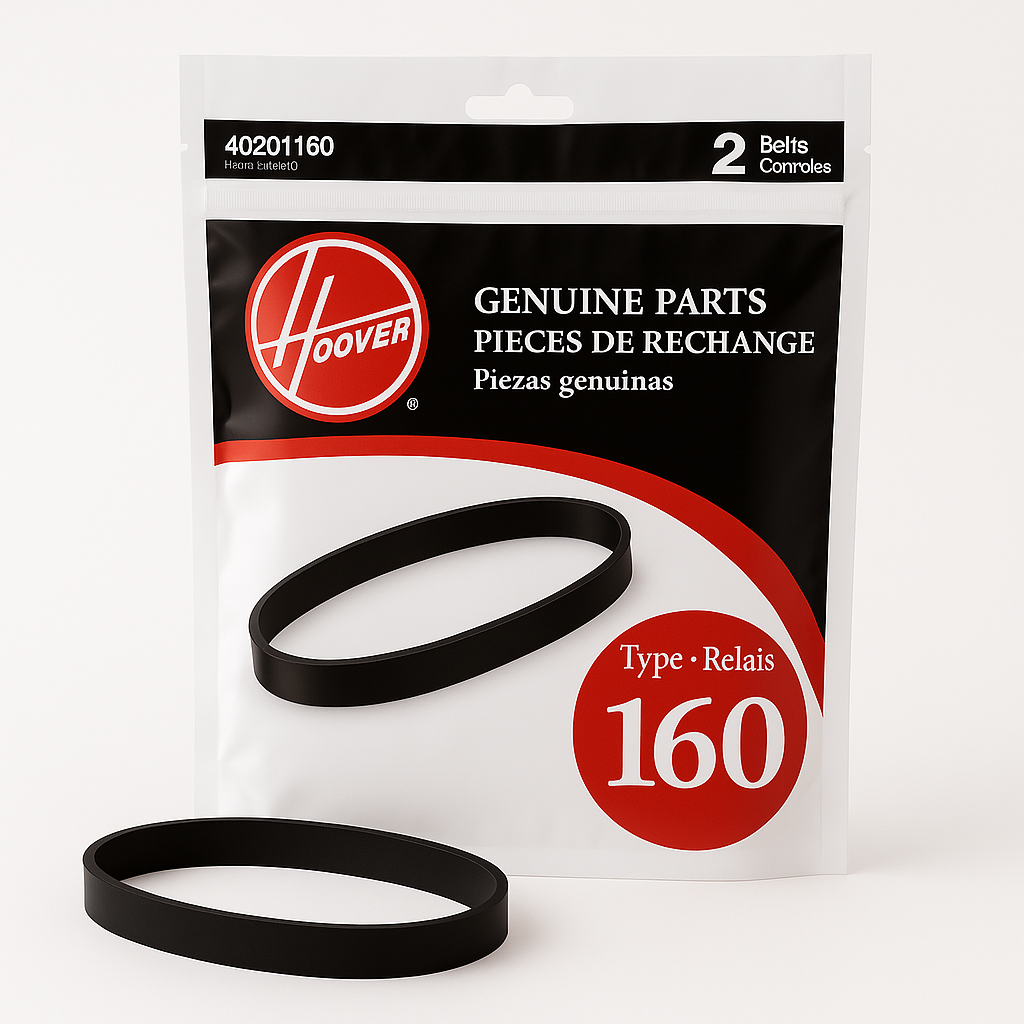 HOOVER Type 160 Agitator Belts (2-Pack) for Non-Self-Propelled Upright Vacuums