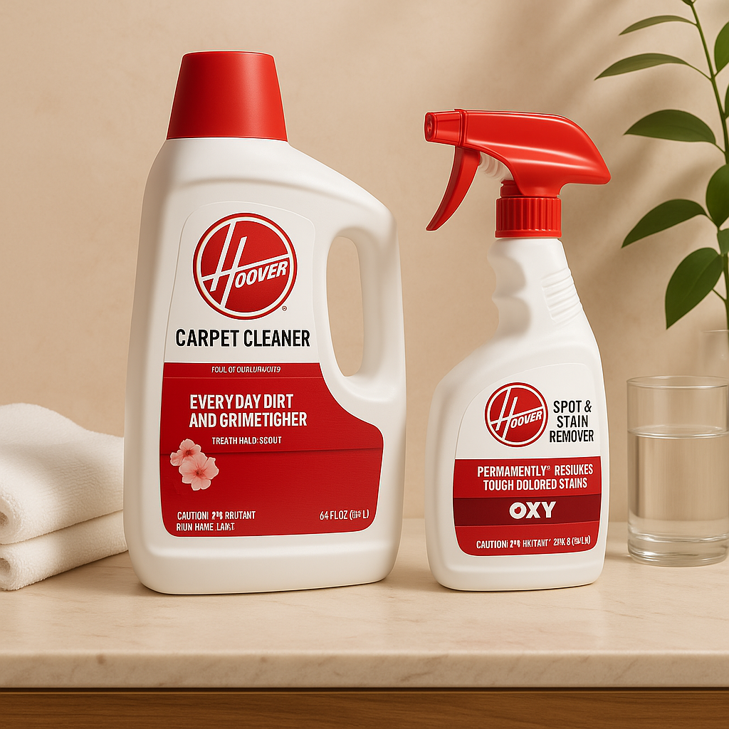 HOOVER 64oz Renewal Carpet Cleaner Solution & 22oz Oxy Stain Remover Spray