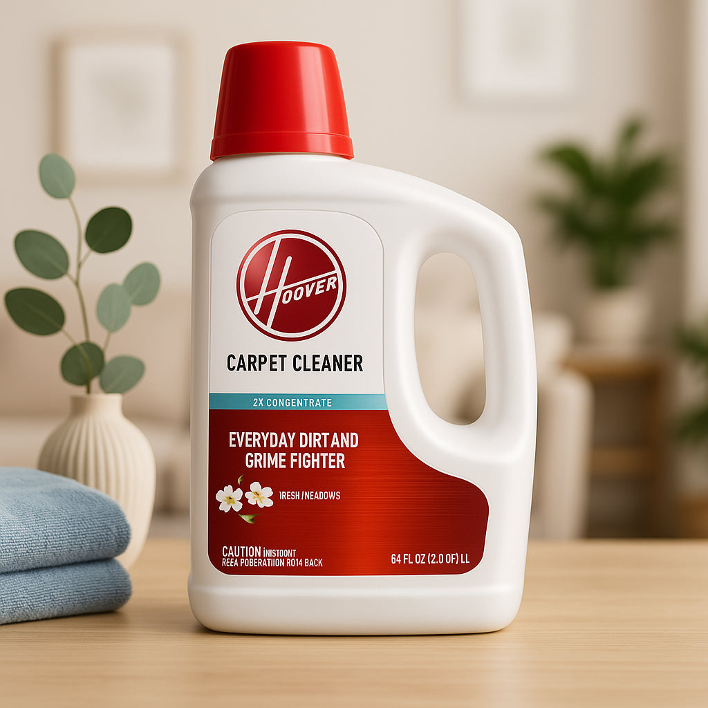 HOOVER 64 oz Renewal Carpet Cleaner Solution, Fresh Meadows Scent, 2X Concentrated