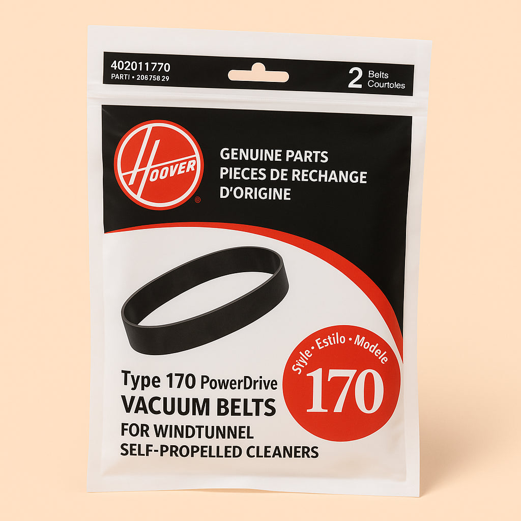 HOOVER Type 170 PowerDrive Vacuum Belts (2-Pack) for WindTunnel Self-Propelled Cleaners