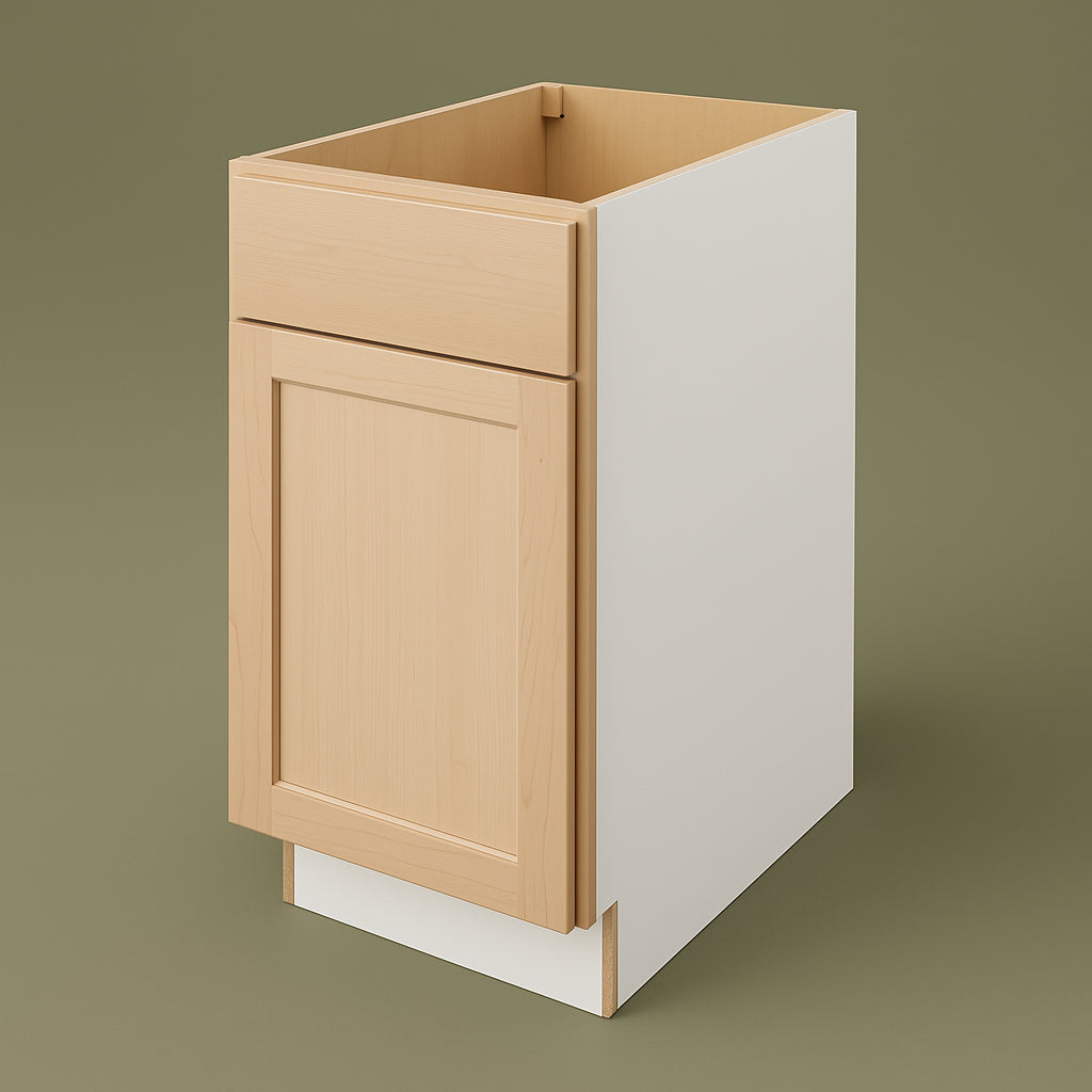 Hampton Bay Ready to Assemble Base Kitchen Cabinet, 15 in. W x 24 in. D x 34.5 in. H, Unfinished with CLICKREADY Technology