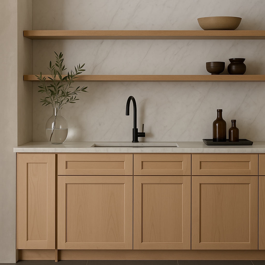 Hampton Bay 9 in. W x 24 in. D x 34.5 in. H Ready-to-Assemble Base Kitchen Cabinet with CLICKREADY Technology