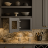 HOMEIBRO 12 in. W x 12 in. D x 12 in. H Shaker Gray Plywood Wall Kitchen Cabinet with 1-Door