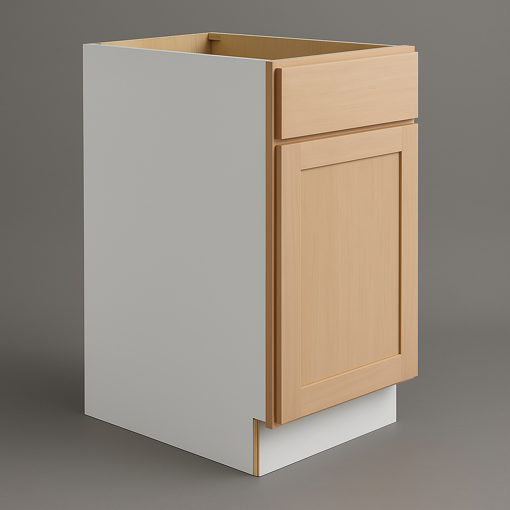 Hampton Bay Ready-to-Assemble Base Kitchen Cabinet, 18 in. W x 24 in. D x 34.5 in. H, Unfinished with CLICKREADY Technology