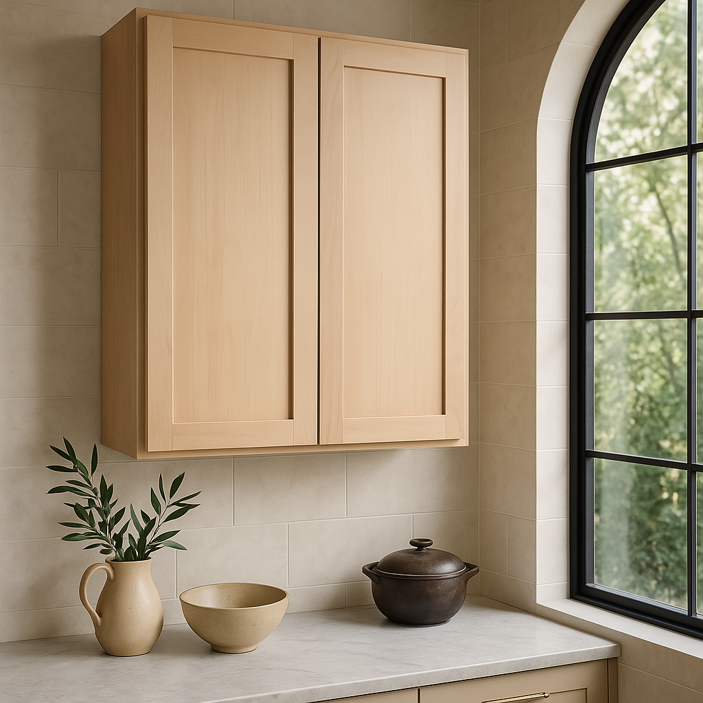 Hampton Bay 27 in. W x 12 in. D x 36 in. H Ready-to-Assemble Wall Kitchen Cabinet with CLICKREADY Technology in Unfinished Finish