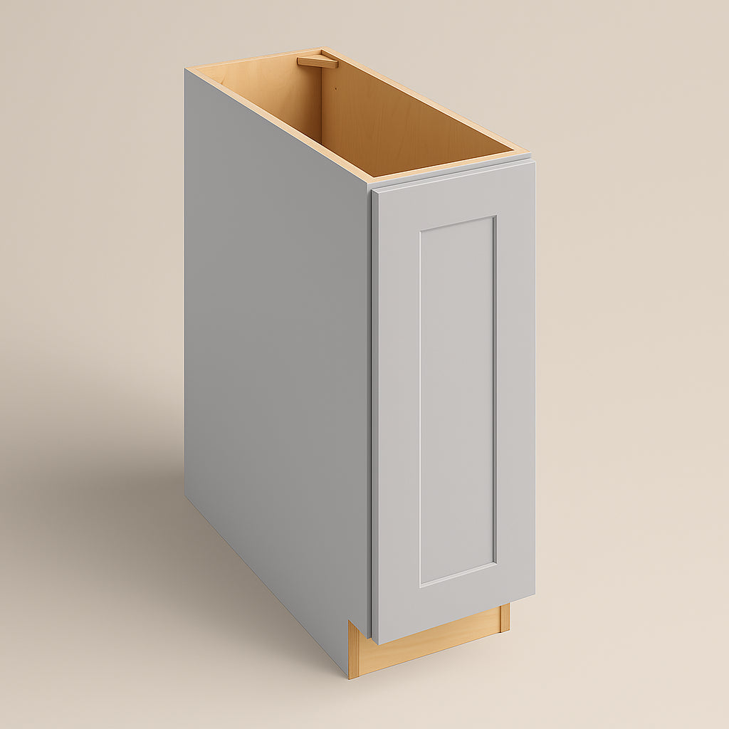 Hampton Bay Avondale 9 in. W x 24 in. D x 34.5 in. H Ready to Assemble Plywood Shaker Base Kitchen Cabinet in Dove Gray