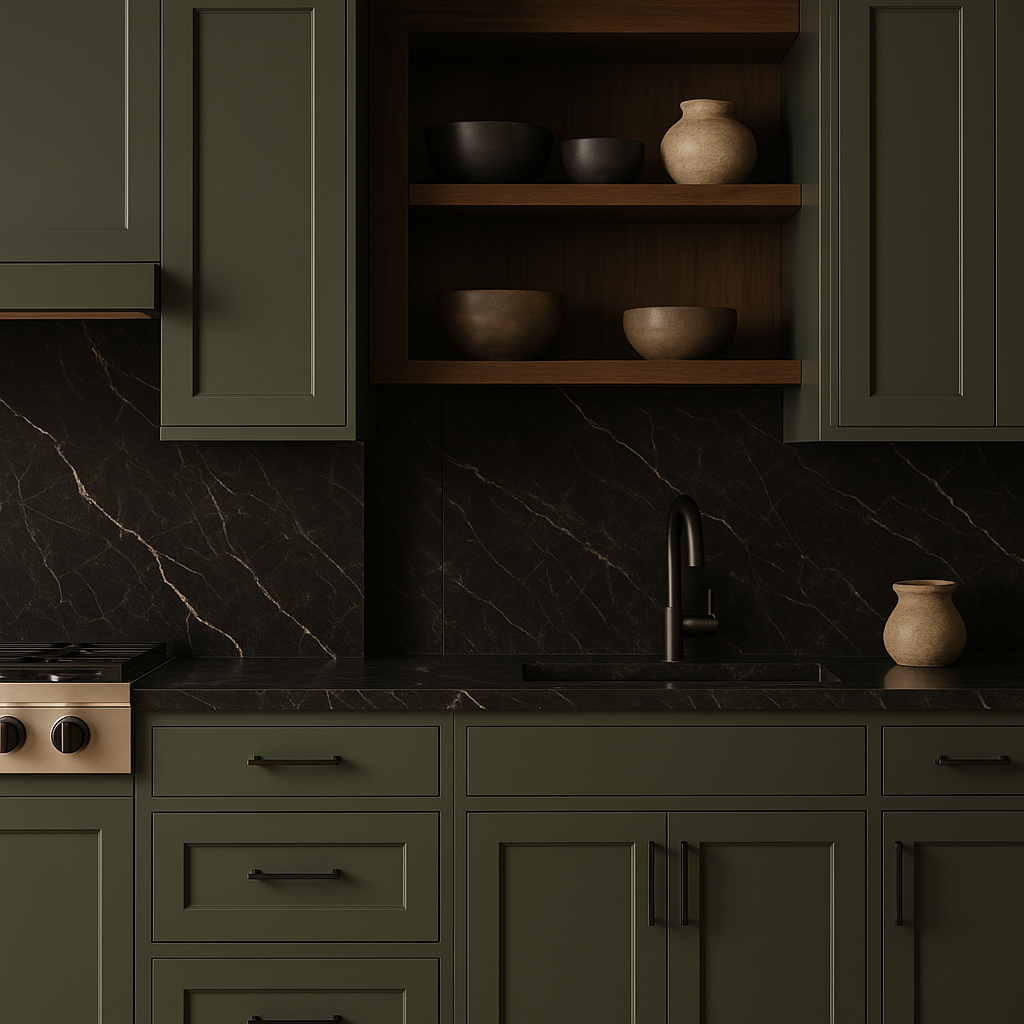 Hampton Bay Avondale Shaker Wall Kitchen Cabinet, 9 in. W x 12 in. D x 30 in. H, Fern Green