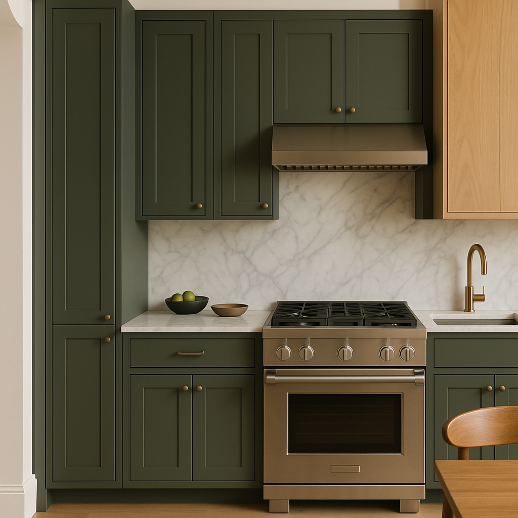 Hampton Bay Avondale 9 in. W x 12 in. D x 36 in. H Ready to Assemble Plywood Shaker Wall Kitchen Cabinet in Fern Green