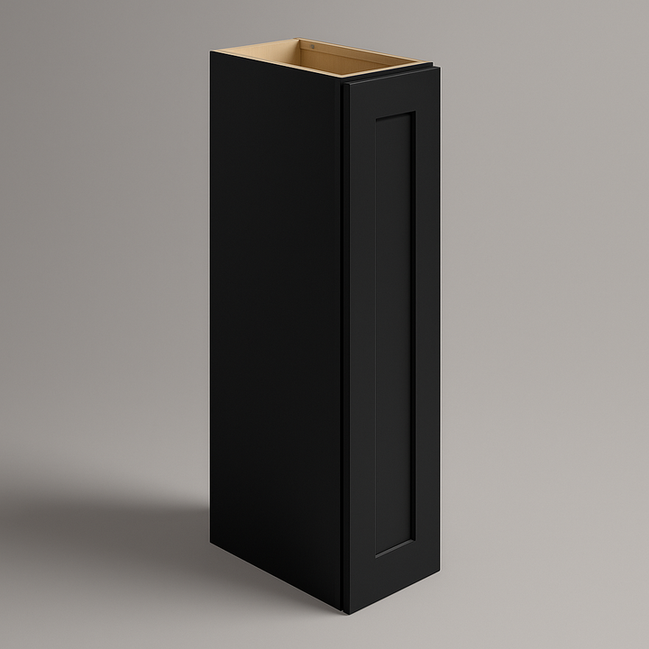 Hampton Bay Avondale Shaker Wall Kitchen Cabinet, 9 in. W x 12 in. D x 36 in. H, Raven Black