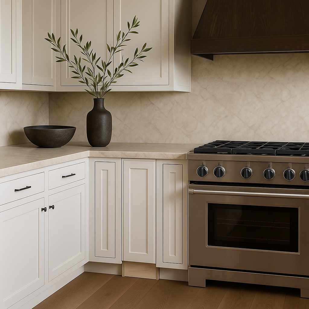 MILL'S PRIDE Richmond Verona White Plywood Shaker Ready to Assemble Base Kitchen Cabinet, Soft Close, 9 in W x 24 in D x 34.5 in H