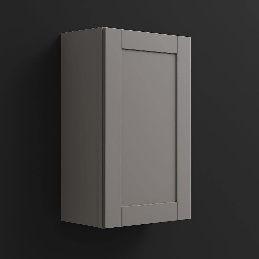 MILL'S PRIDE Richmond Vesuvius Gray Plywood Shaker Wall Kitchen Cabinet 18 in W x 12 in D x 30 in H