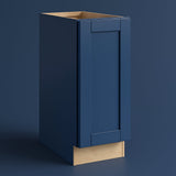MILL'S PRIDE Richmond Valencia Blue Plywood Shaker Ready-to-Assemble Base Kitchen Cabinet, Soft Close, 9 in W x 24 in D x 34.5 in H