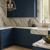 MILL'S PRIDE Richmond Valencia Blue Plywood Shaker Ready-to-Assemble Base Kitchen Cabinet, Soft Close, 9 in W x 24 in D x 34.5 in H