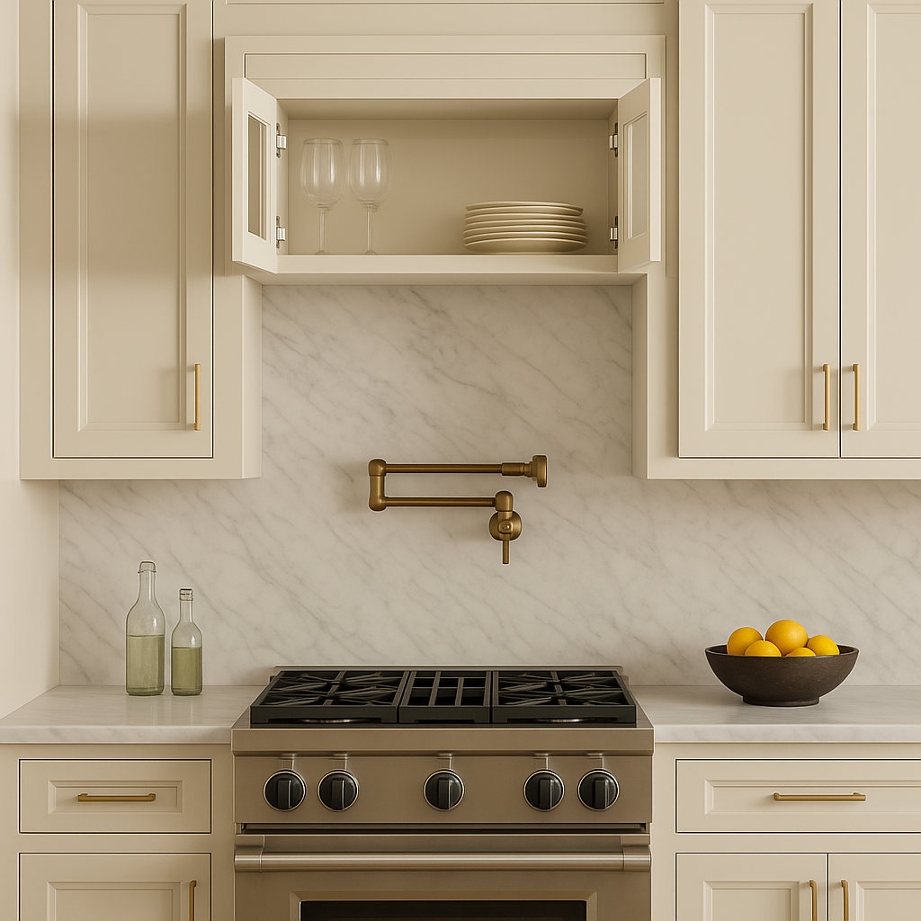 HOMEIBRO 36 in. W x 12 in. D x 12 in. H Antique White Plywood Wall Kitchen Cabinet with 2 Doors