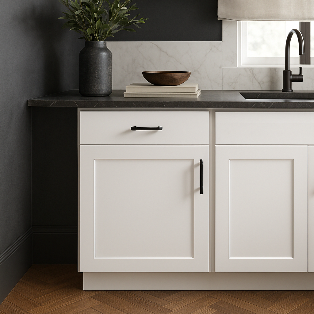Hampton Bay Avondale Shaker Base Kitchen Cabinet, 21 in. W x 24 in. D x 34.5 in. H, Alpine White
