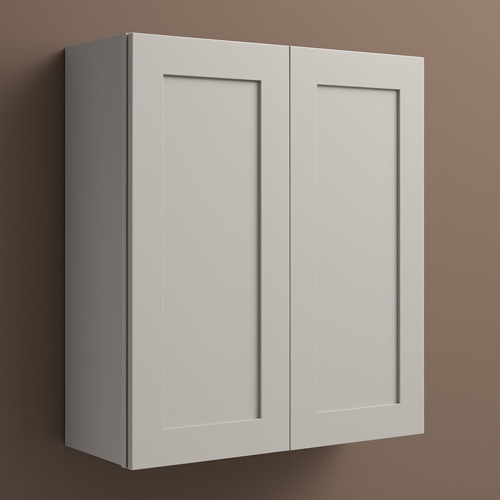 Hampton Bay Avondale 30 in. W x 12 in. D x 30 in. H Ready-to-Assemble Plywood Shaker Wall Kitchen Cabinet in Dove Gray