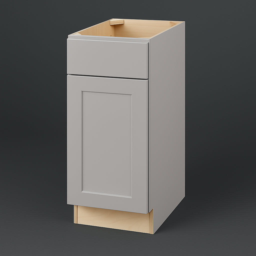 Hampton Bay Avondale 12 in. W x 24 in. D x 34.5 in. H Ready to Assemble Plywood Shaker Base Kitchen Cabinet in Dove Gray