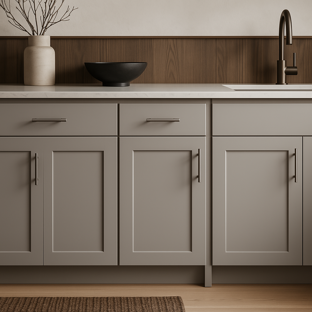 Hampton Bay Avondale 12 in. W x 24 in. D x 34.5 in. H Ready to Assemble Plywood Shaker Base Kitchen Cabinet in Dove Gray