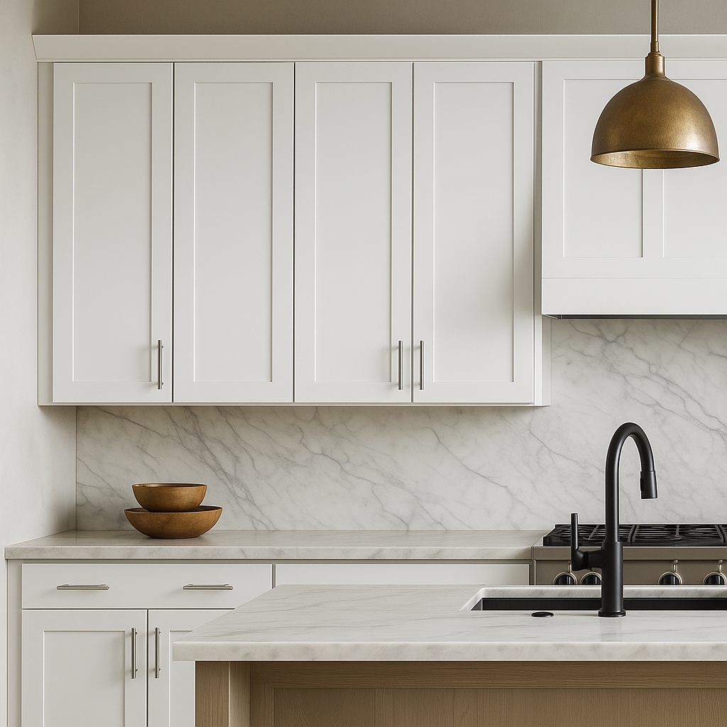 Hampton Bay Avondale Shaker Wall Kitchen Cabinet, 15 in. W x 12 in. D x 42 in. H, Alpine White