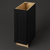 Hampton Bay Avondale Shaker Base Kitchen Cabinet, 9 in. W x 24 in. D x 34.5 in. H, Raven Black