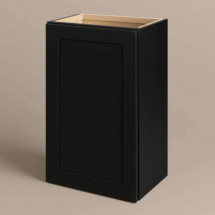 Hampton Bay Avondale Shaker Wall Kitchen Cabinet, 18 in. W x 12 in. D x 30 in. H, Raven Black