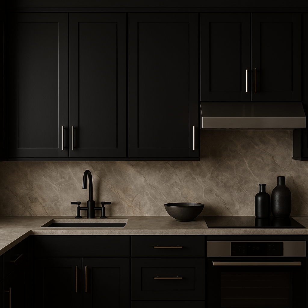 Hampton Bay Avondale Shaker Wall Kitchen Cabinet, 18 in. W x 12 in. D x 30 in. H, Raven Black