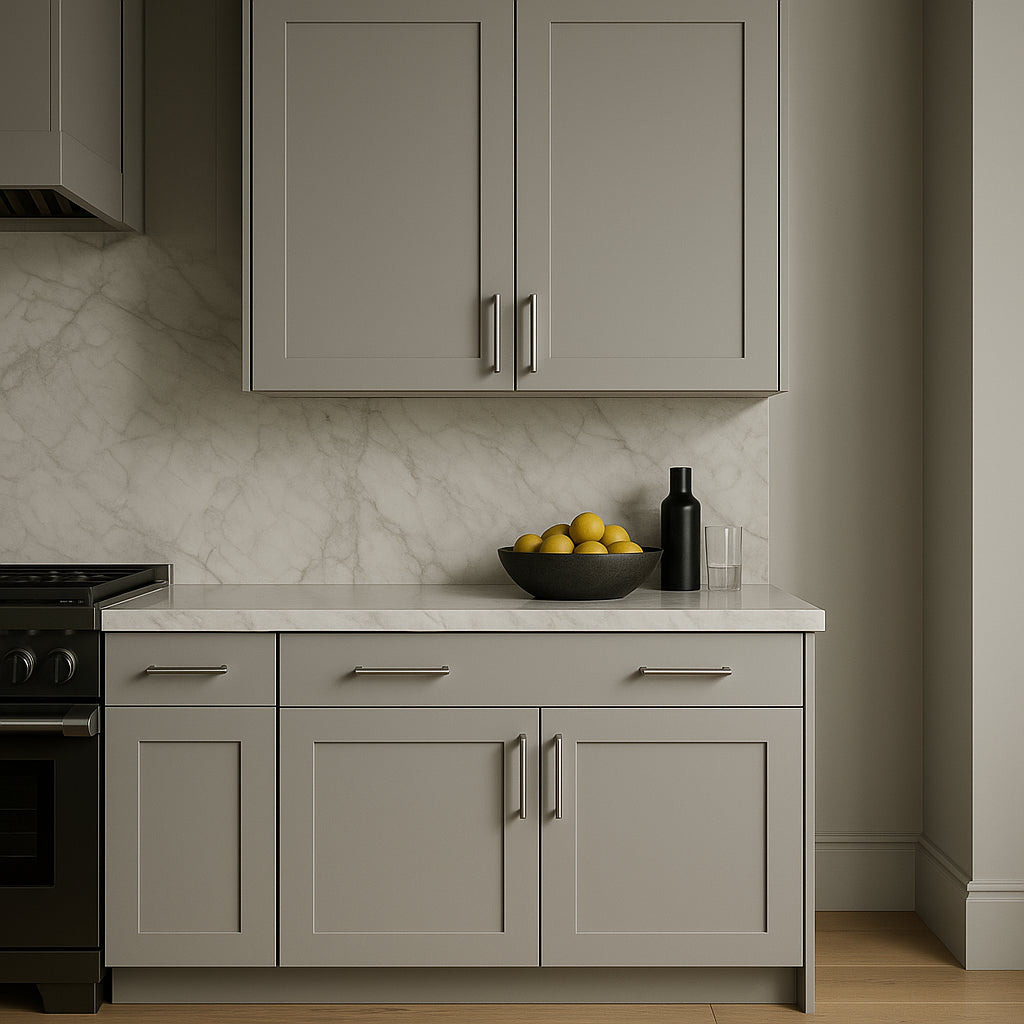Hampton Bay Avondale 36 in. W x 12 in. D x 30 in. H Ready-to-Assemble Plywood Shaker Wall Kitchen Cabinet in Dove Gray