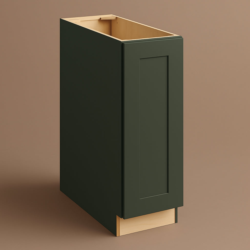 Hampton Bay Avondale Shaker Base Kitchen Cabinet, 9 in. W x 24 in. D x 34.5 in. H, Fern Green