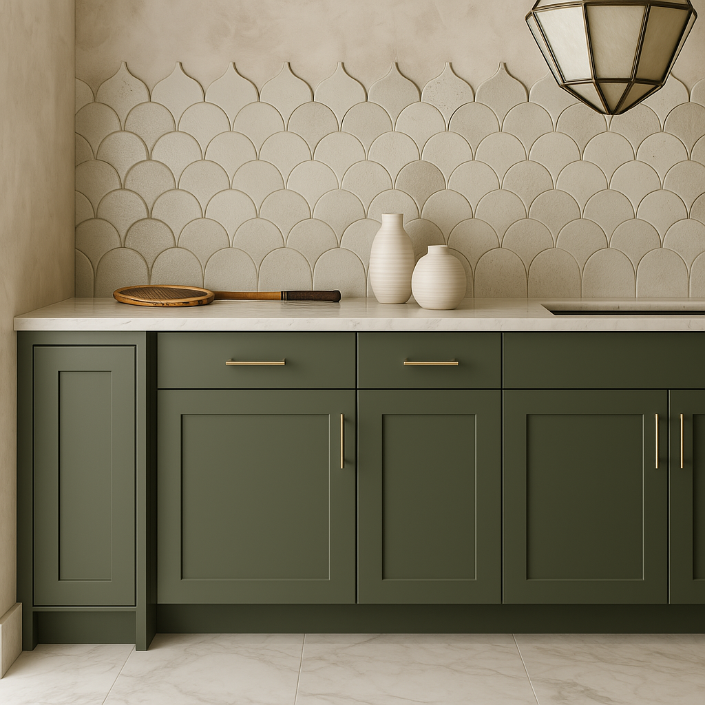 Hampton Bay Avondale Shaker Base Kitchen Cabinet, 9 in. W x 24 in. D x 34.5 in. H, Fern Green