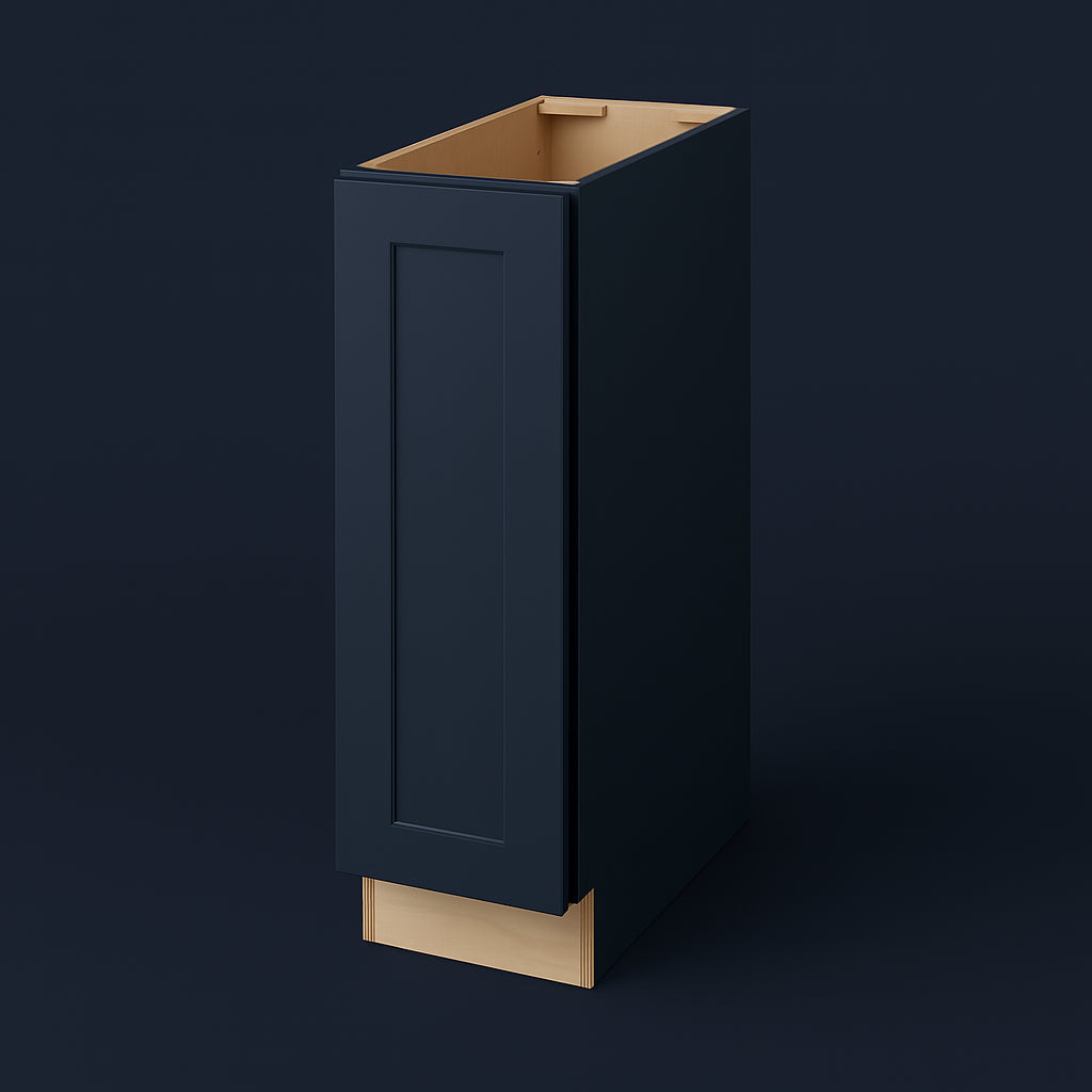 Hampton Bay Avondale Shaker Base Kitchen Cabinet, Ink Blue, 9 in. W x 24 in. D x 34.5 in. H