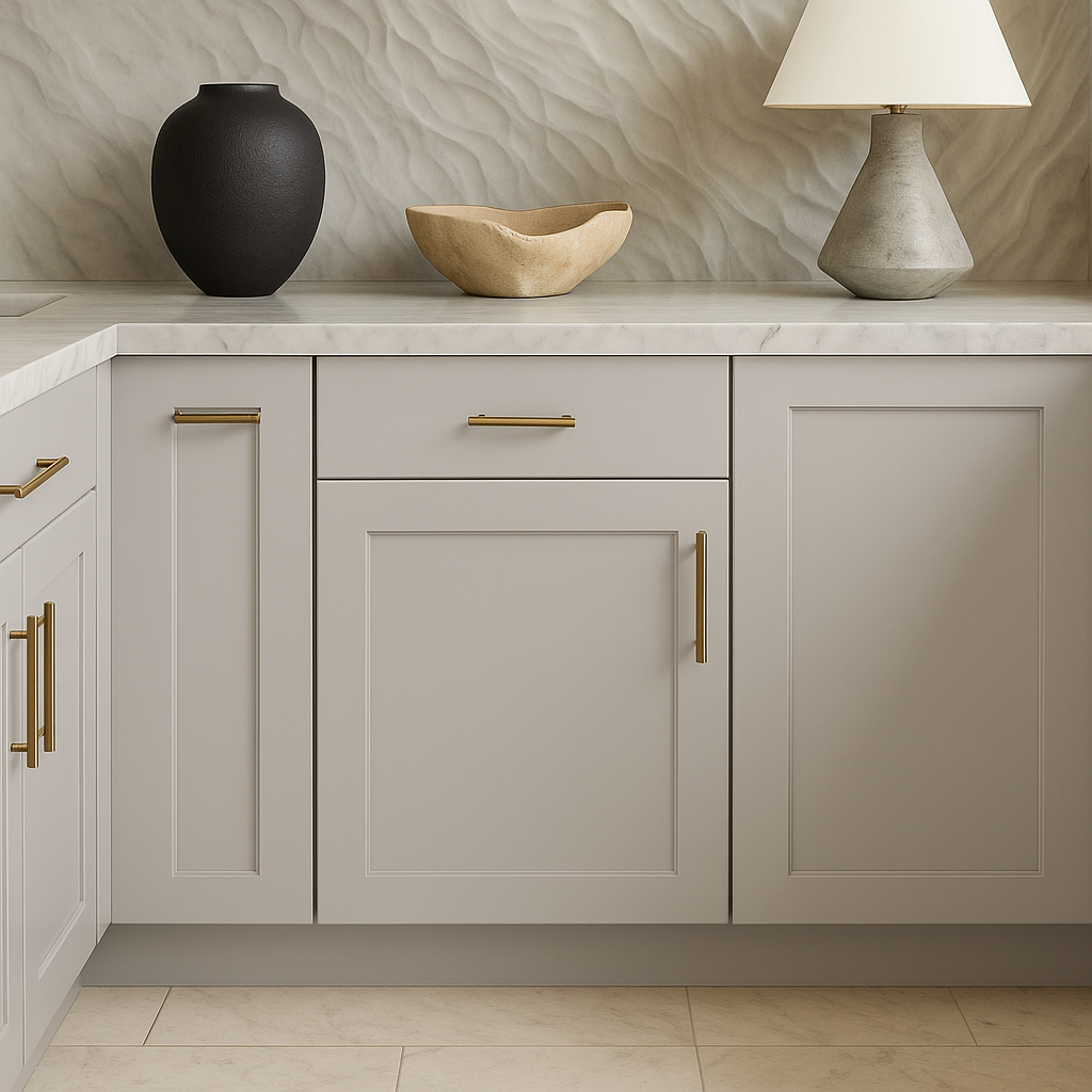 Hampton Bay Avondale 21 in. W x 24 in. D x 34.5 in. H Ready to Assemble Plywood Shaker Base Kitchen Cabinet in Dove Gray