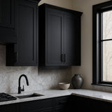 Hampton Bay Avondale 27 in. W x 12 in. D x 36 in. H Ready-to-Assemble Plywood Shaker Wall Kitchen Cabinet in Raven Black