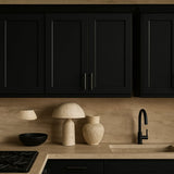 Hampton Bay Avondale 27 in. W x 12 in. D x 36 in. H Ready-to-Assemble Plywood Shaker Wall Kitchen Cabinet in Raven Black