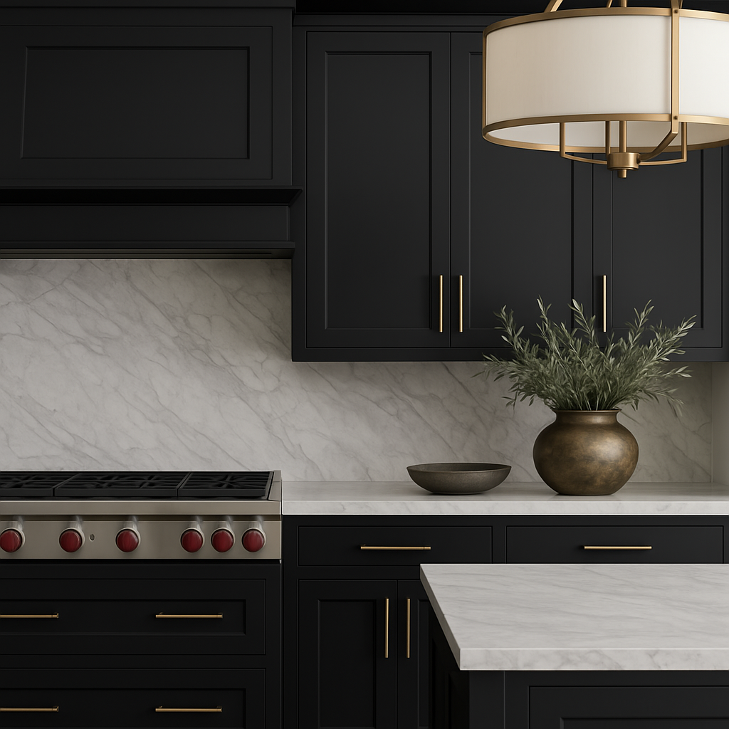 Hampton Bay Avondale 27 in. W x 12 in. D x 36 in. H Ready-to-Assemble Plywood Shaker Wall Kitchen Cabinet in Raven Black