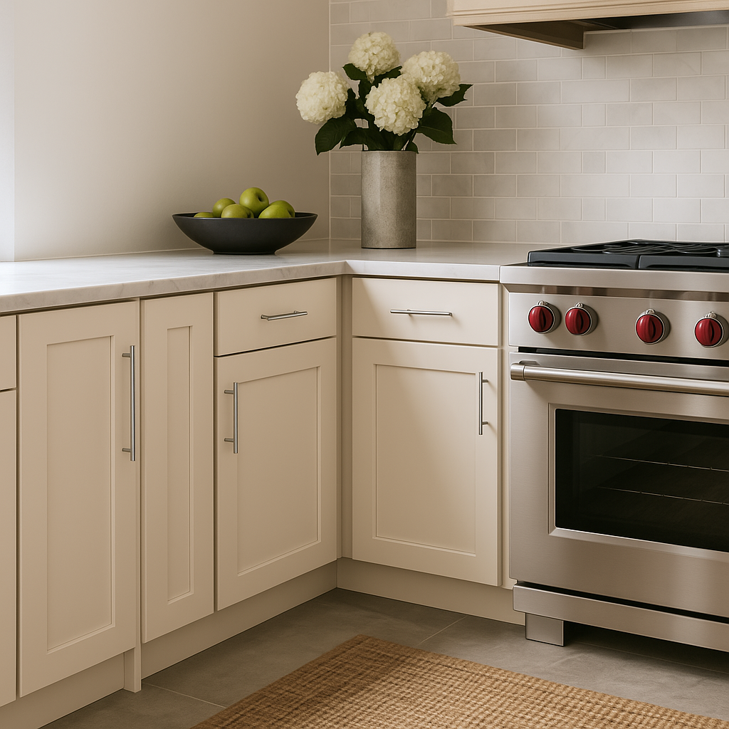 Hampton Bay Avondale Shaker Base Kitchen Cabinet, 9 in. W x 24 in. D x 34.5 in. H, Antique White